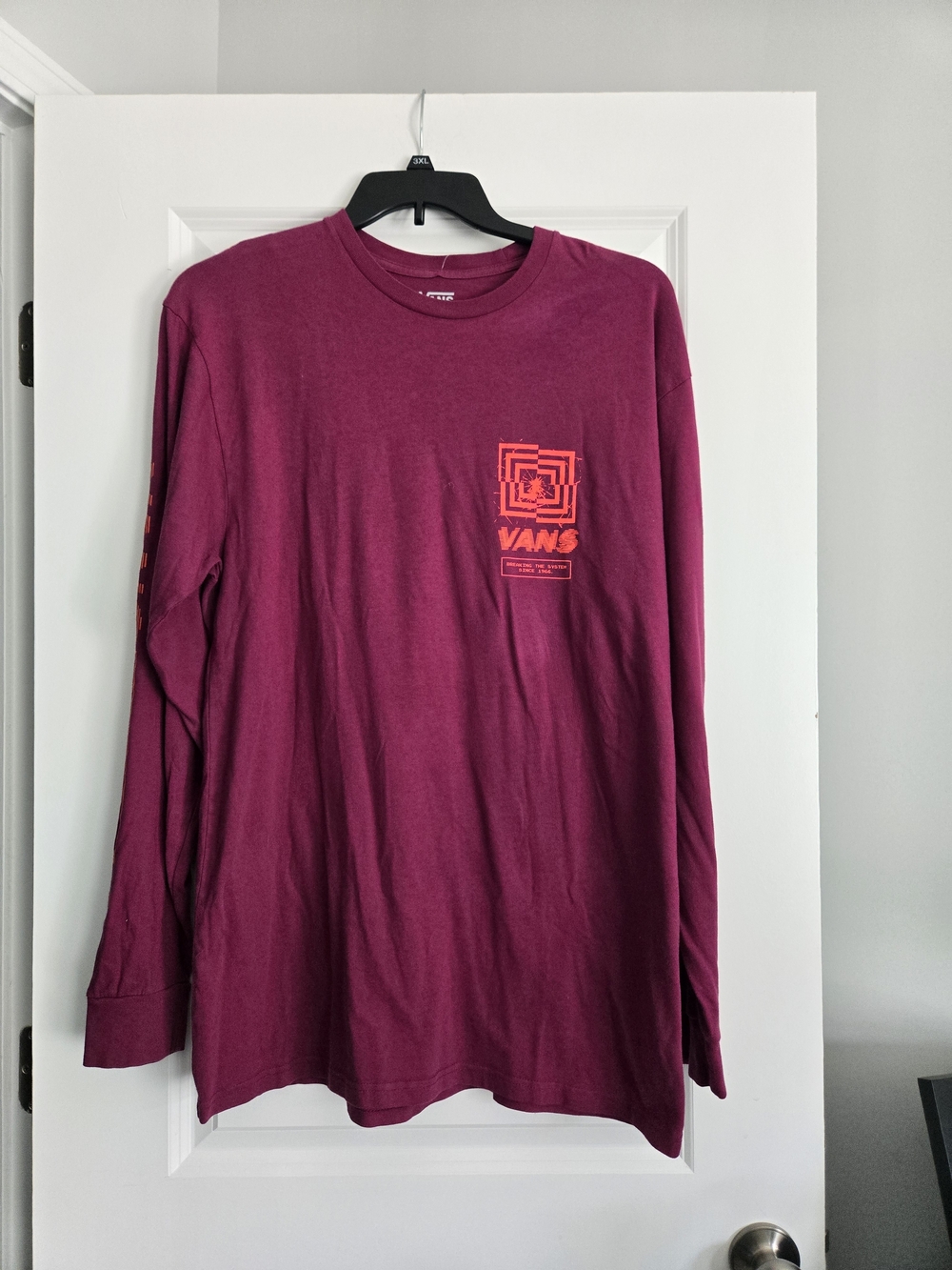 Vans Men's Long Sleeve Graphic Tee - Burgundy NWT Large